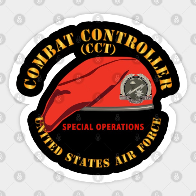 Combat Control Team Badge w Red Beret - SOF - USAF X 300 Sticker by twix123844